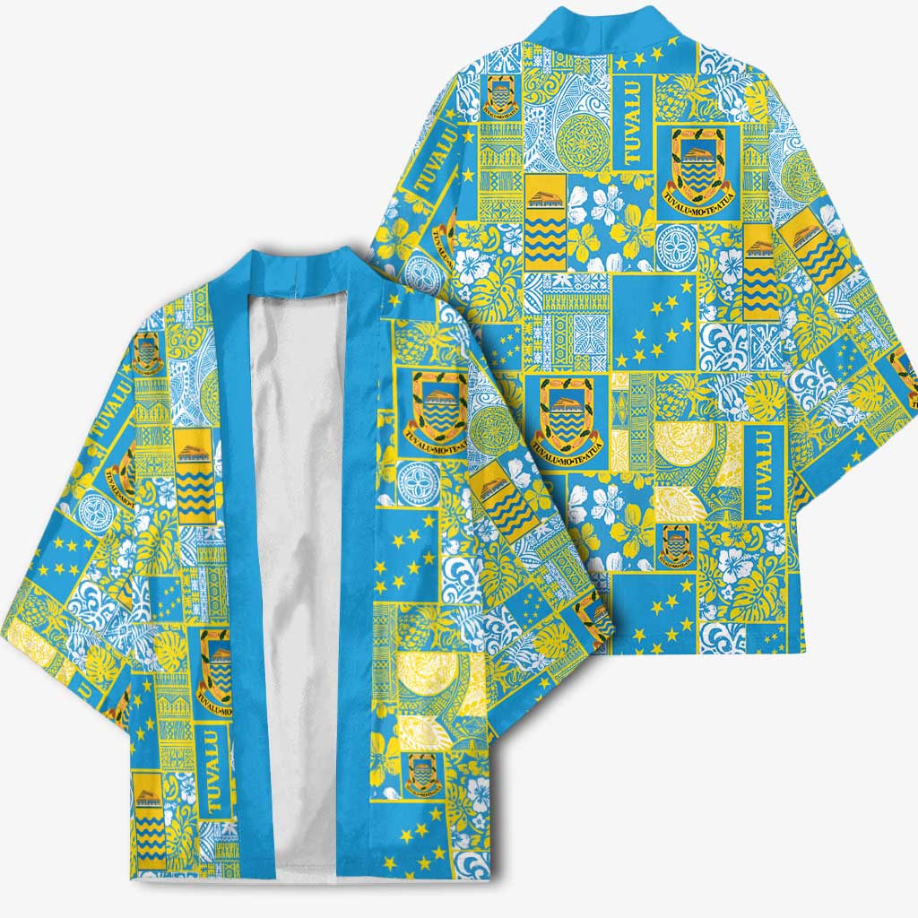 Tuvalu Manuia te Kilisimasi Kimono Pacific Patchwork Xmas Vibes - Polynesian Pride
