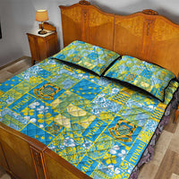 Tuvalu Manuia te Kilisimasi Quilt Bed Set Pacific Patchwork Xmas Vibes - Polynesian Pride