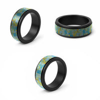 Tuvalu Manuia te Kilisimasi Spinner Ring Pacific Patchwork Xmas Vibes - Polynesian Pride