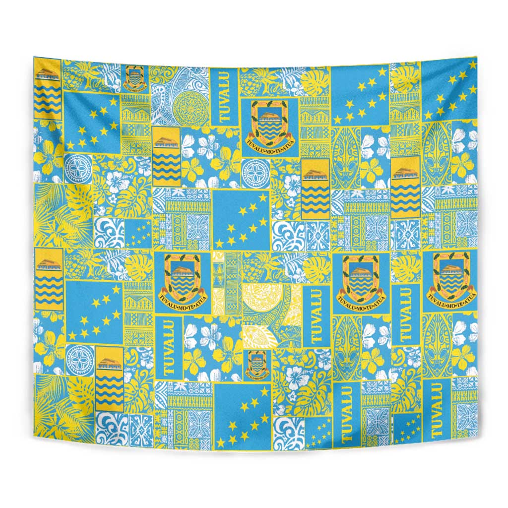 Tuvalu Manuia te Kilisimasi Tapestry Pacific Patchwork Xmas Vibes - Polynesian Pride