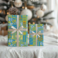 Tuvalu Manuia te Kilisimasi Wrapping Paper Pacific Patchwork Xmas Vibes - Polynesian Pride