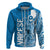 Yap Day 1 March Hoodie Micronesia Yapese Warrior LT9 Zip Hoodie Blue - Polynesian Pride