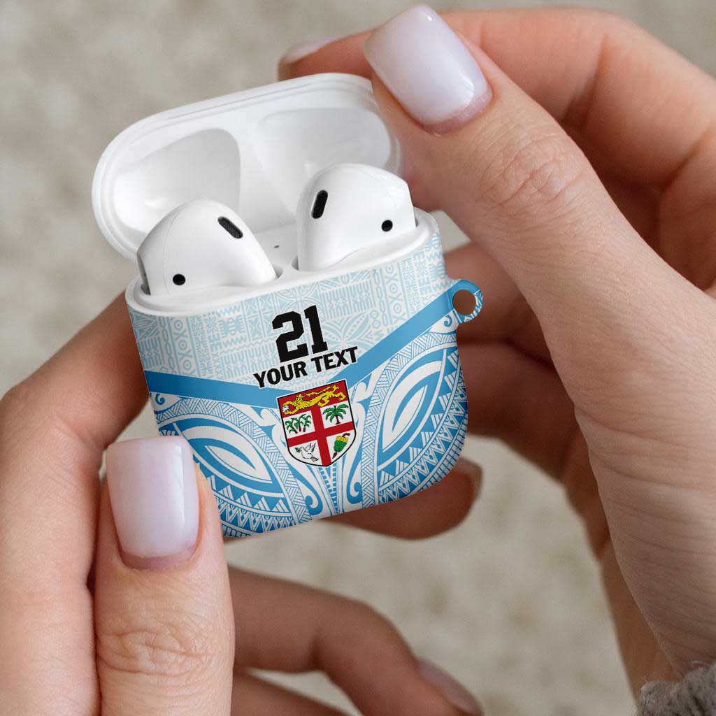 Fiji Football Custom AirPods Case Bula Boys Go Champions LT9 - Polynesian Pride