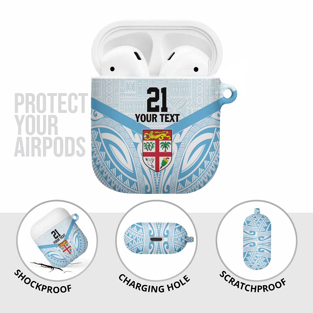 Fiji Football Custom AirPods Case Bula Boys Go Champions LT9 - Polynesian Pride