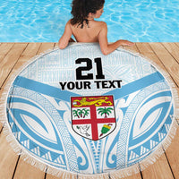 Fiji Football Custom Beach Blanket Bula Boys Go Champions