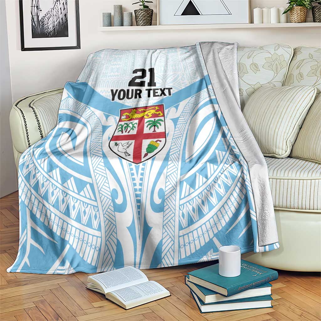 Fiji Football Custom Blanket Bula Boys Go Champions