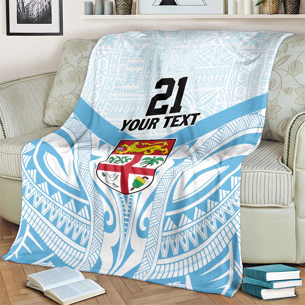 Fiji Football Custom Blanket Bula Boys Go Champions
