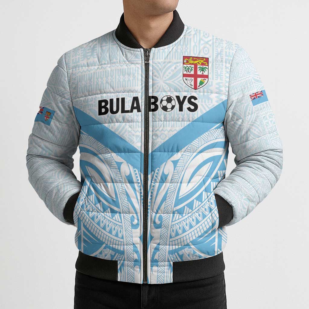 Fiji Football Custom Bomber Puffer Jacket Bula Boys Go Champions LT9 - Polynesian Pride
