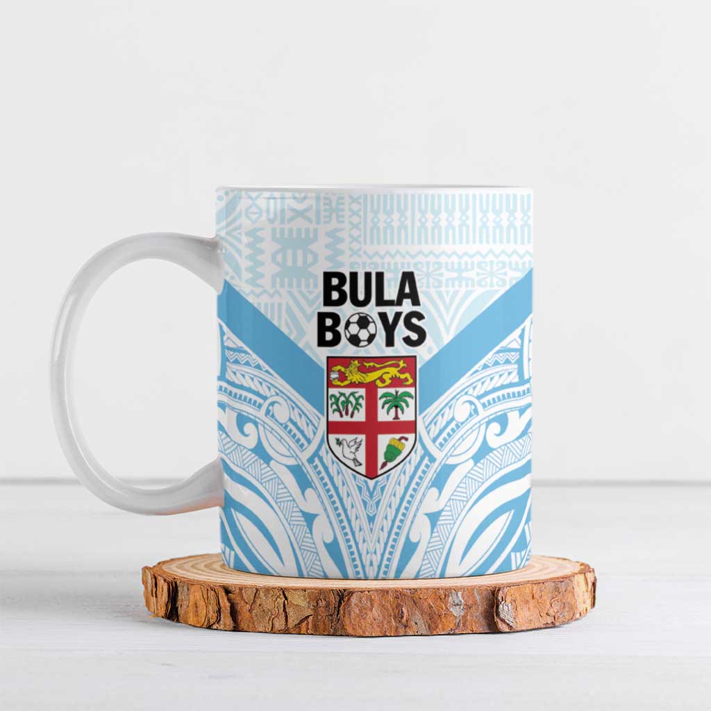 Fiji Football Custom Ceramic Mug Bula Boys Go Champions LT9 Blue - Polynesian Pride