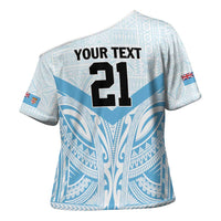 Fiji Football Custom Cross Shoulder Shirt Bula Boys Go Champions LT9 - Polynesian Pride