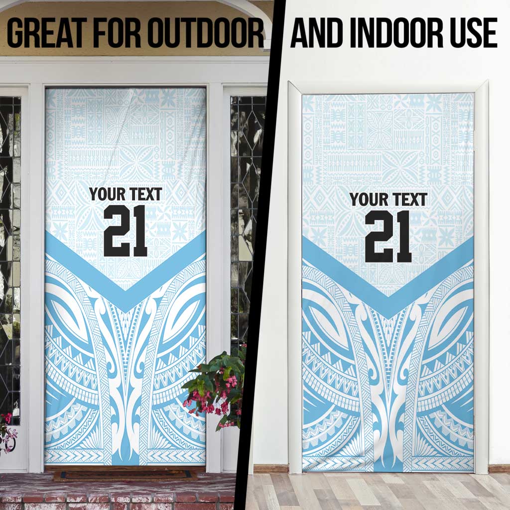 Fiji Football Custom Door Cover Bula Boys Go Champions - Polynesian Pride