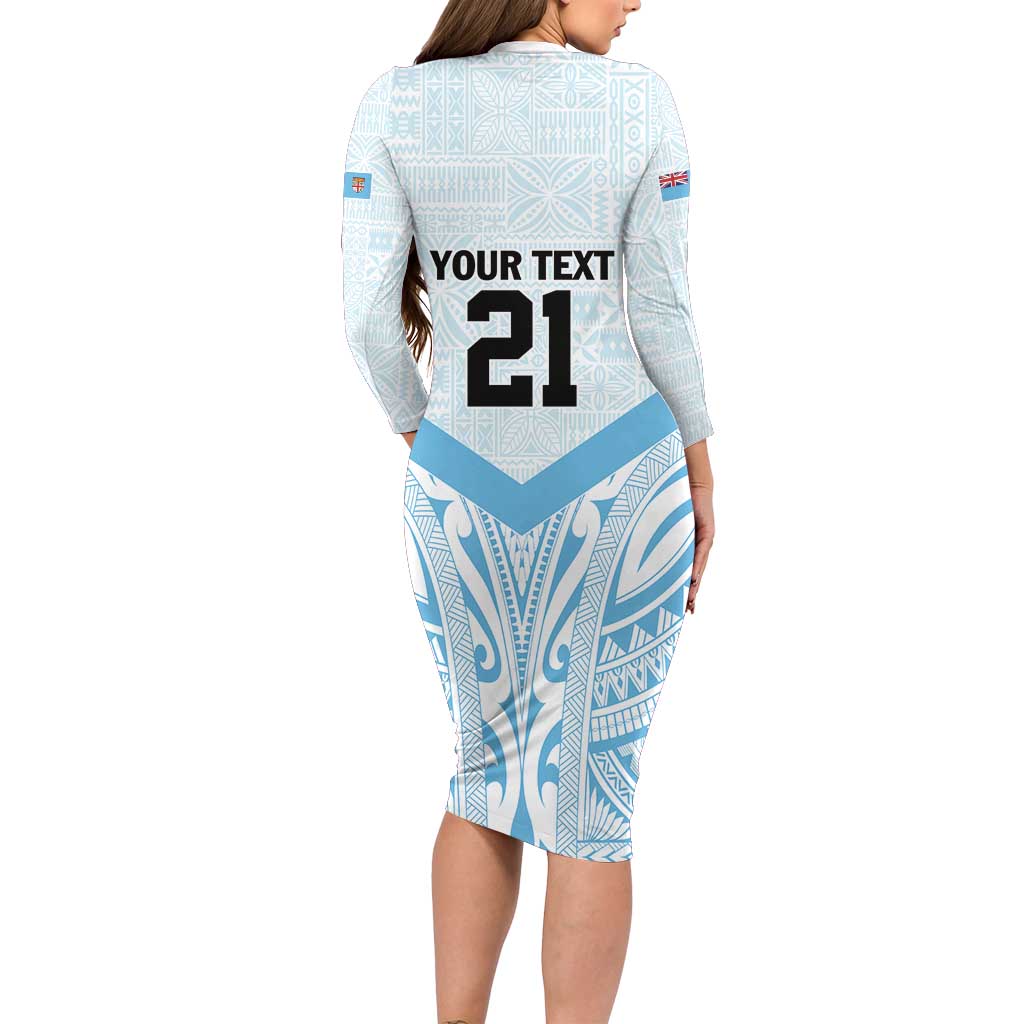 Fiji Football Custom Family Matching Long Sleeve Bodycon Dress and Hawaiian Shirt Bula Boys Go Champions
