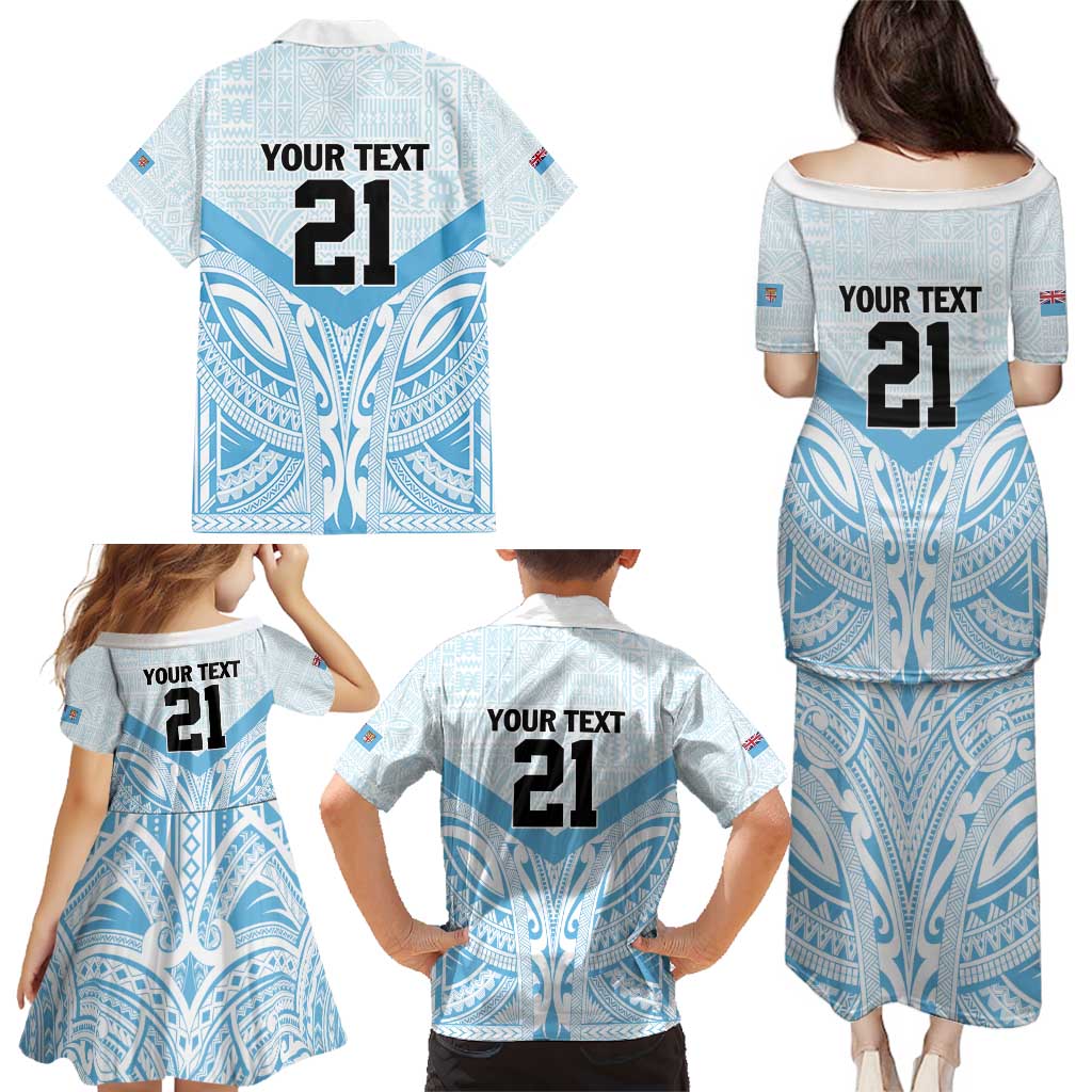 Fiji Football Custom Family Matching Puletasi and Hawaiian Shirt Bula Boys Go Champions