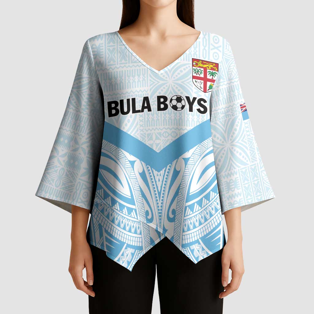 Fiji Football Custom Kimono Sleeve Blouse Bula Boys Go Champions LT9 - Polynesian Pride