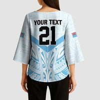 Fiji Football Custom Kimono Sleeve Blouse Bula Boys Go Champions LT9 - Polynesian Pride