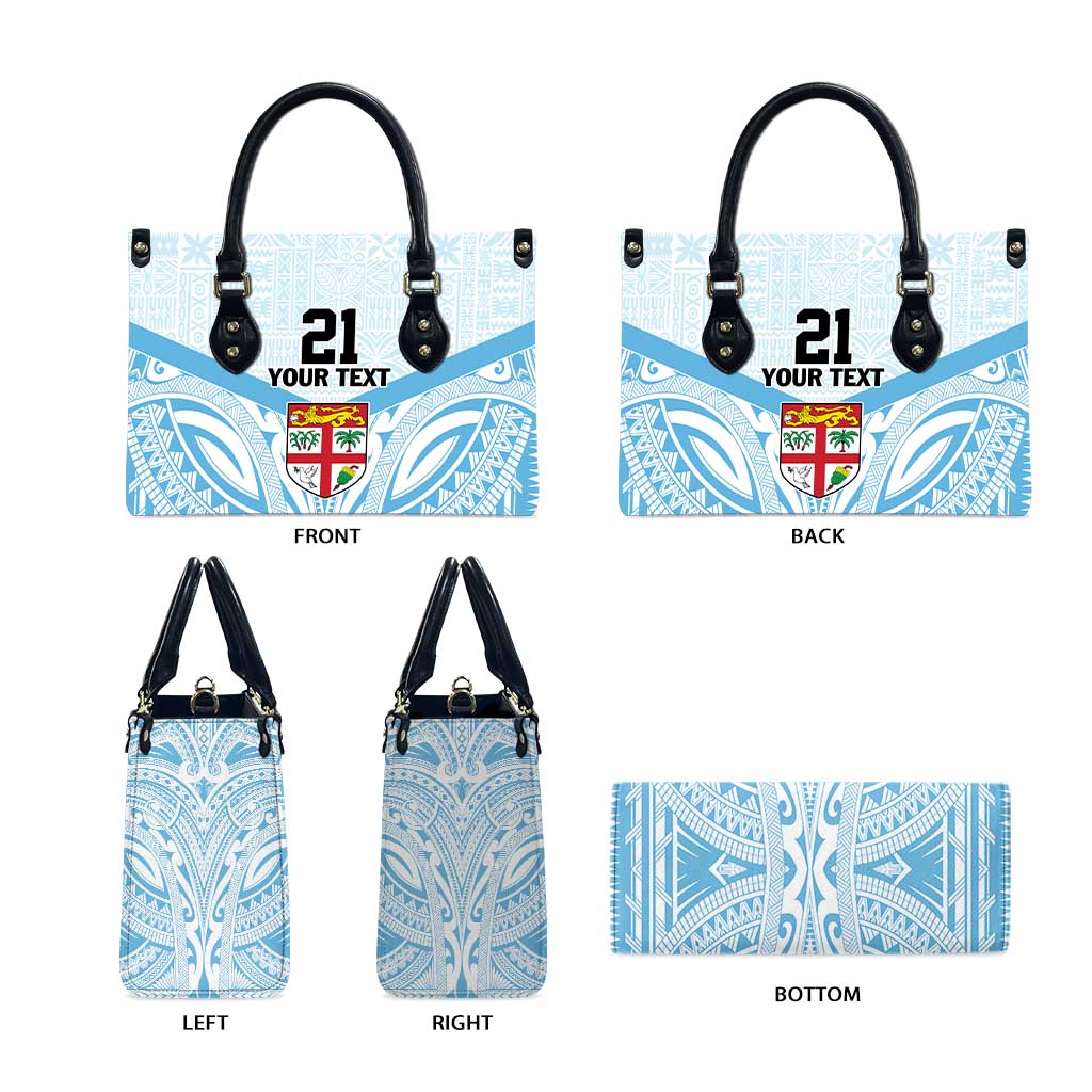 Fiji Football Custom Leather Bag Bula Boys Go Champions - Polynesian Pride