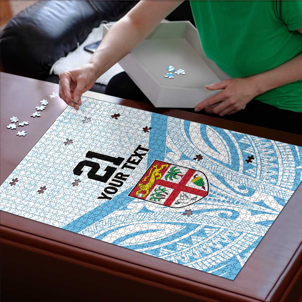 Fiji Football Custom Puzzle Bula Boys Go Champions LT9 - Polynesian Pride