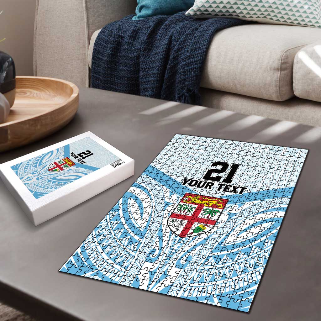Fiji Football Custom Puzzle Bula Boys Go Champions LT9 - Polynesian Pride