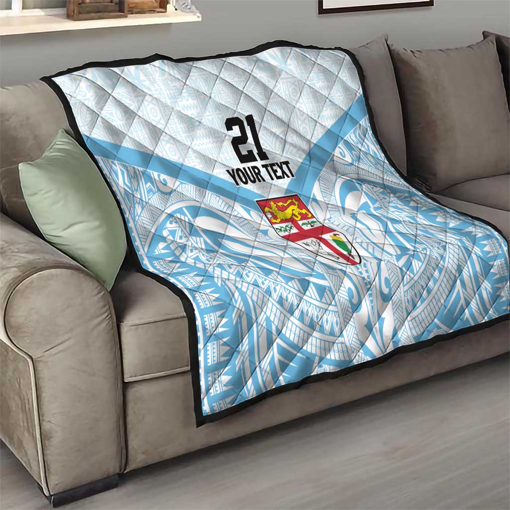 Fiji Football Custom Quilt Bula Boys Go Champions