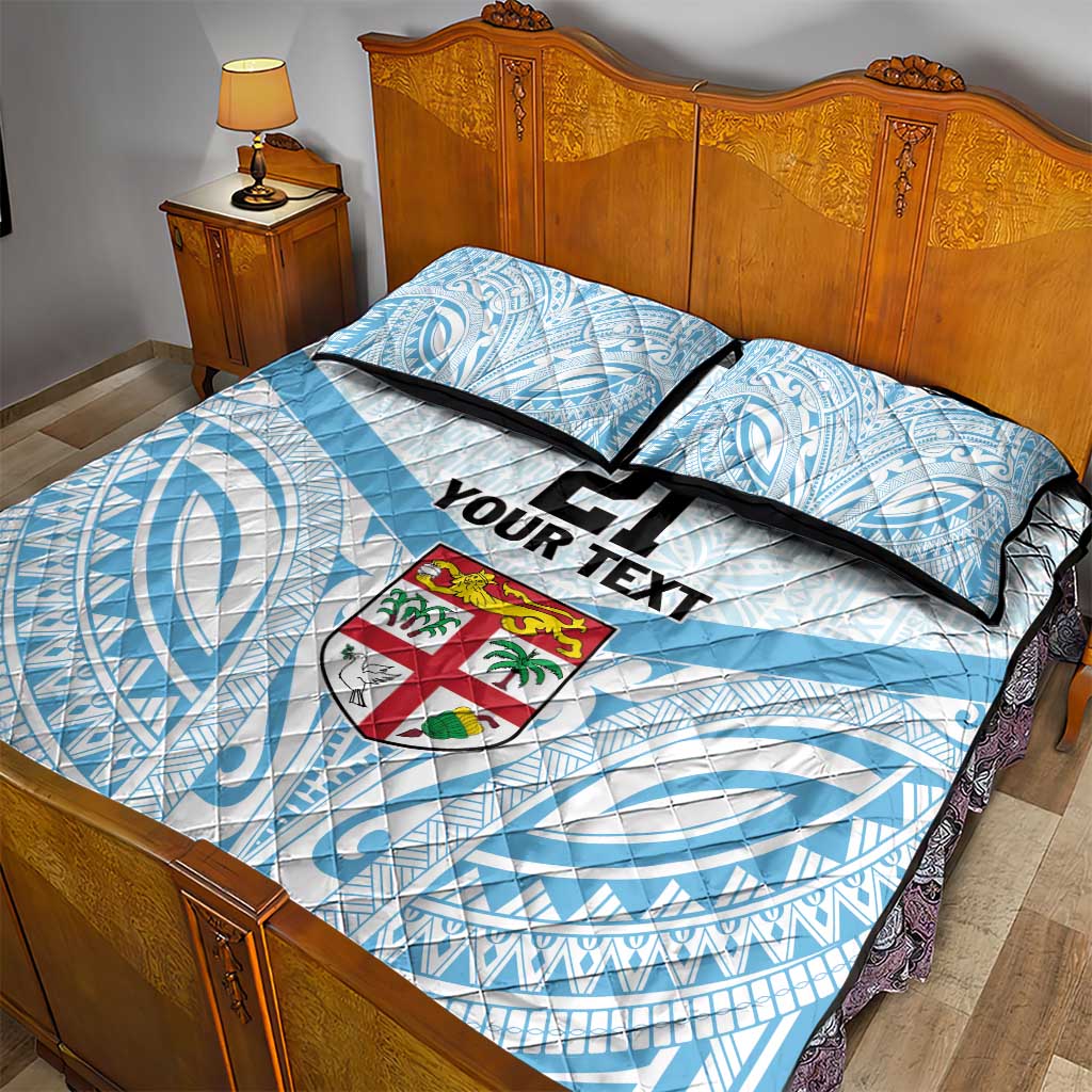 Fiji Football Custom Quilt Bed Set Bula Boys Go Champions
