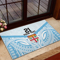 Fiji Football Custom Rubber Doormat Bula Boys Go Champions