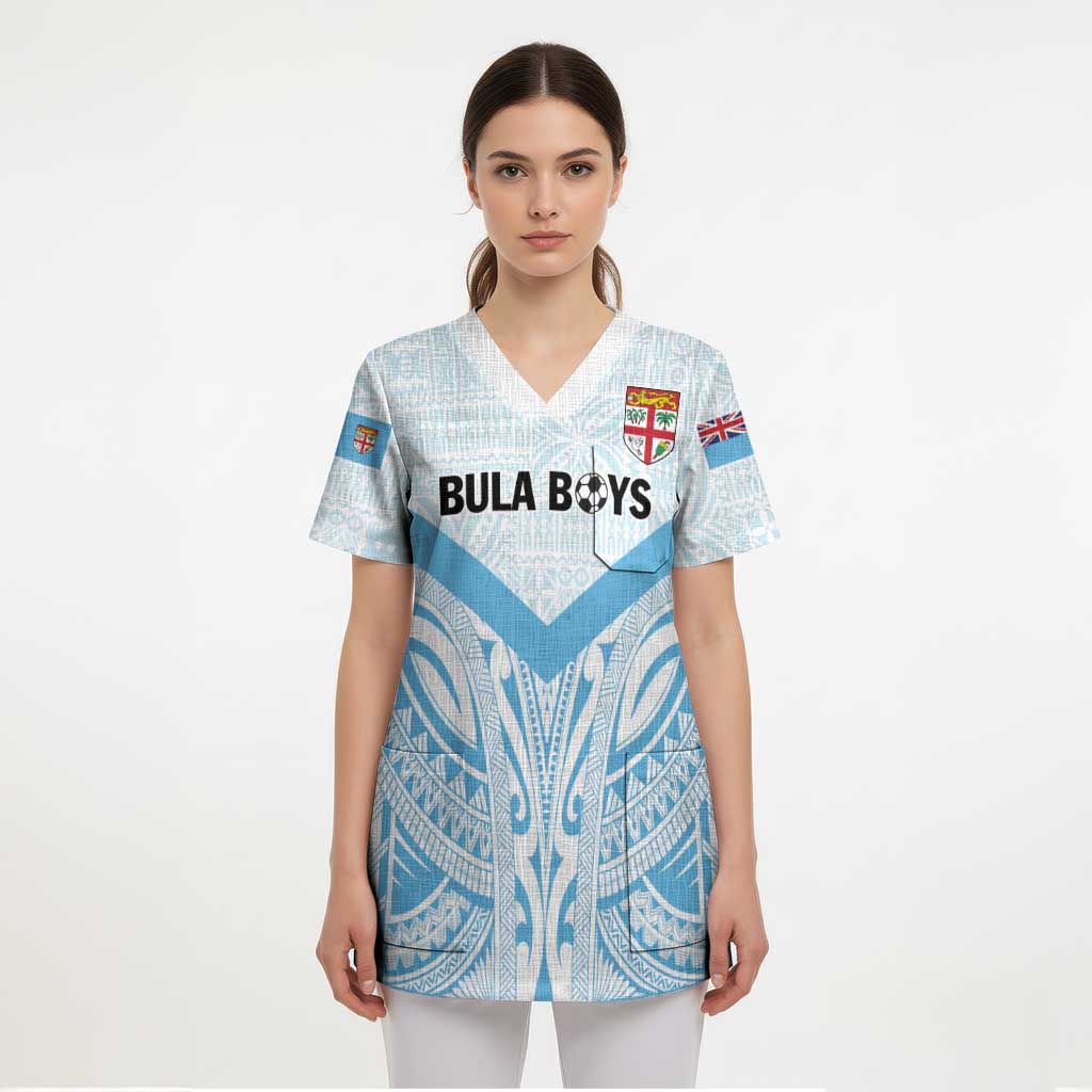 Fiji Football Custom Scrub Top Bula Boys Go Champions - Polynesian Pride