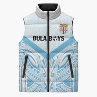 Fiji Football Custom Sleeveless Puffer Jacket Bula Boys Go Champions LT9 Unisex Blue - Polynesian Pride