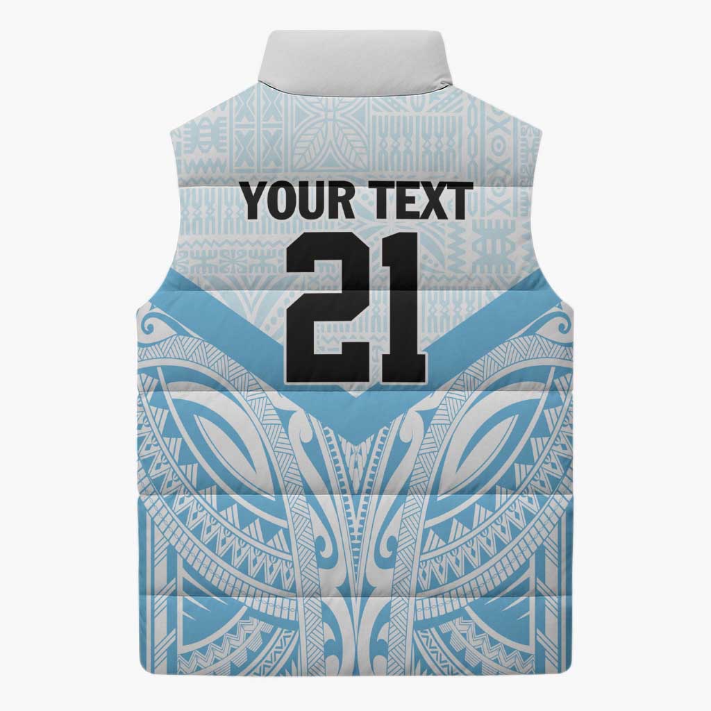 Fiji Football Custom Sleeveless Puffer Jacket Bula Boys Go Champions LT9 - Polynesian Pride