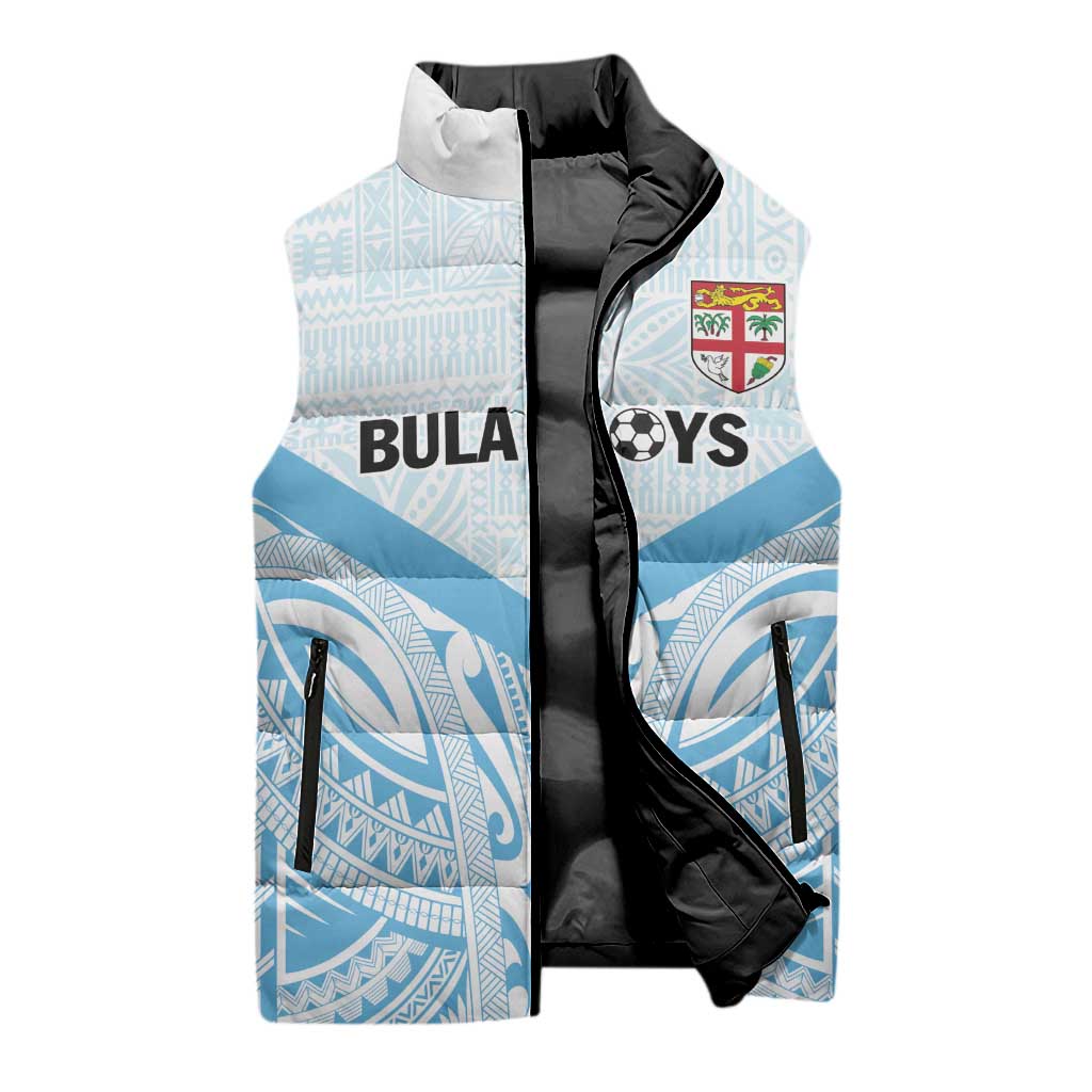 Fiji Football Custom Sleeveless Puffer Jacket Bula Boys Go Champions LT9 - Polynesian Pride