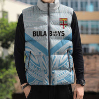 Fiji Football Custom Sleeveless Puffer Jacket Bula Boys Go Champions LT9 - Polynesian Pride