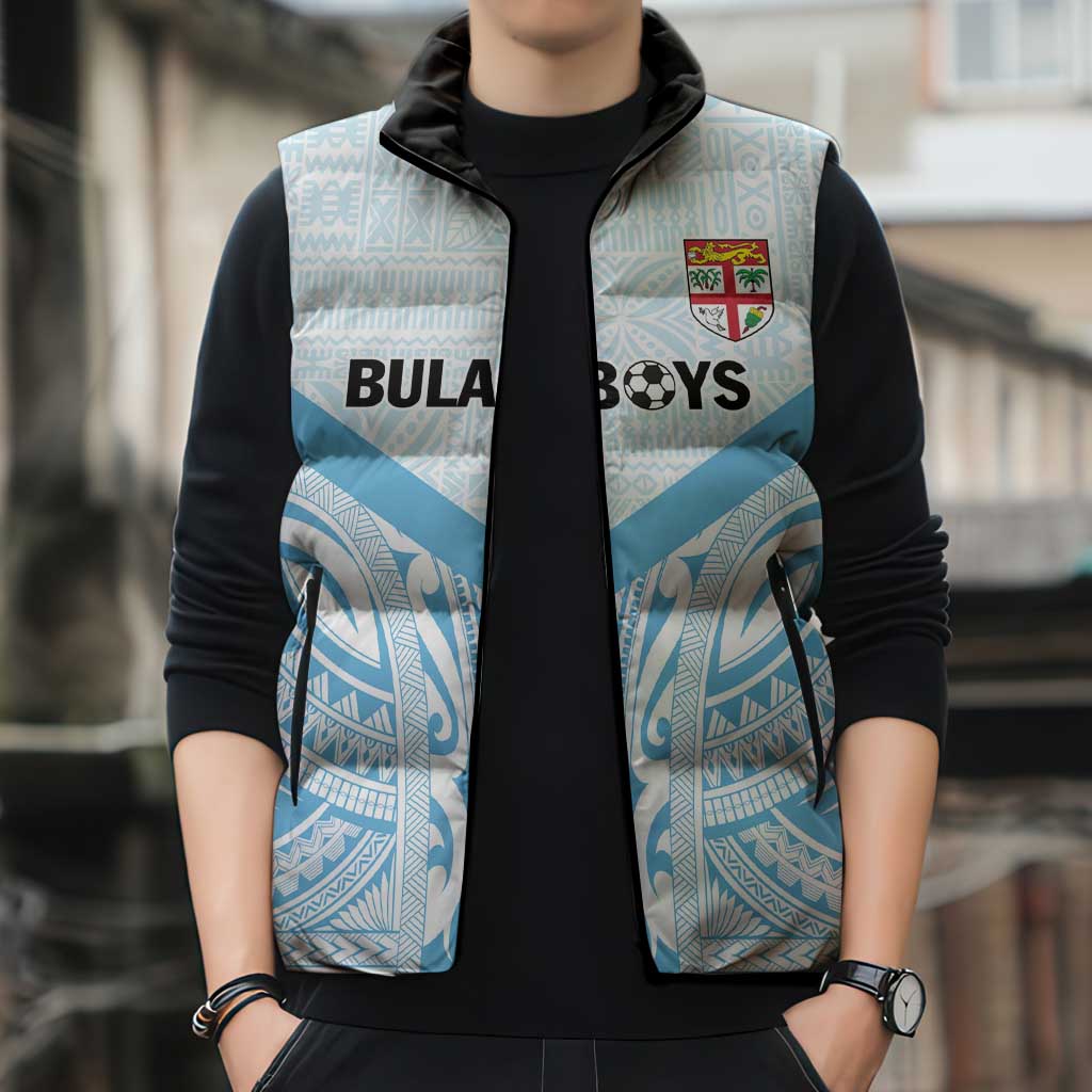 Fiji Football Custom Sleeveless Puffer Jacket Bula Boys Go Champions LT9 - Polynesian Pride