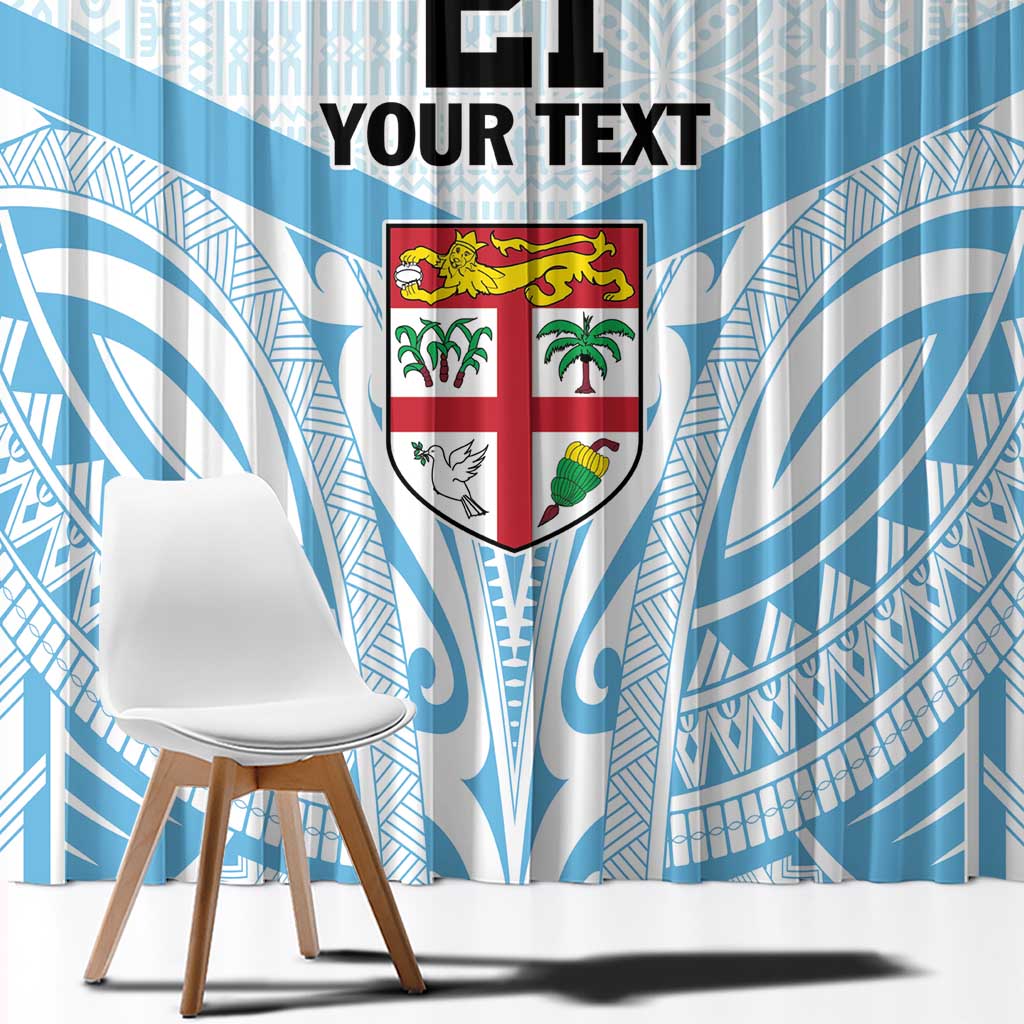 Fiji Football Custom Window Curtain Bula Boys Go Champions