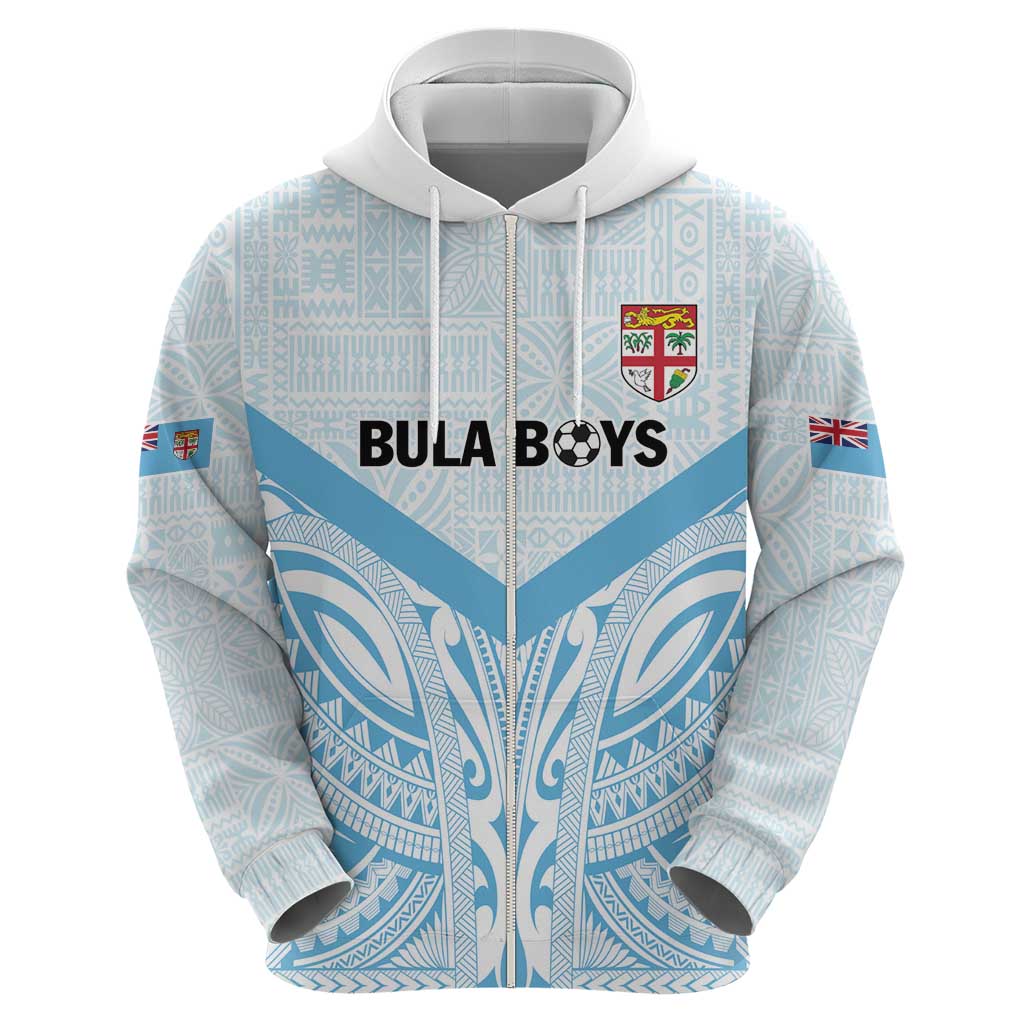 Fiji Football Custom Zip Hoodie Bula Boys Go Champions