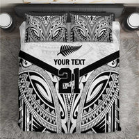 New Zealand Football Custom Bedding Set All White Fern Go Champions