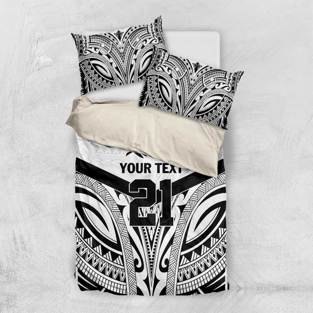 New Zealand Football Custom Bedding Set All White Fern Go Champions