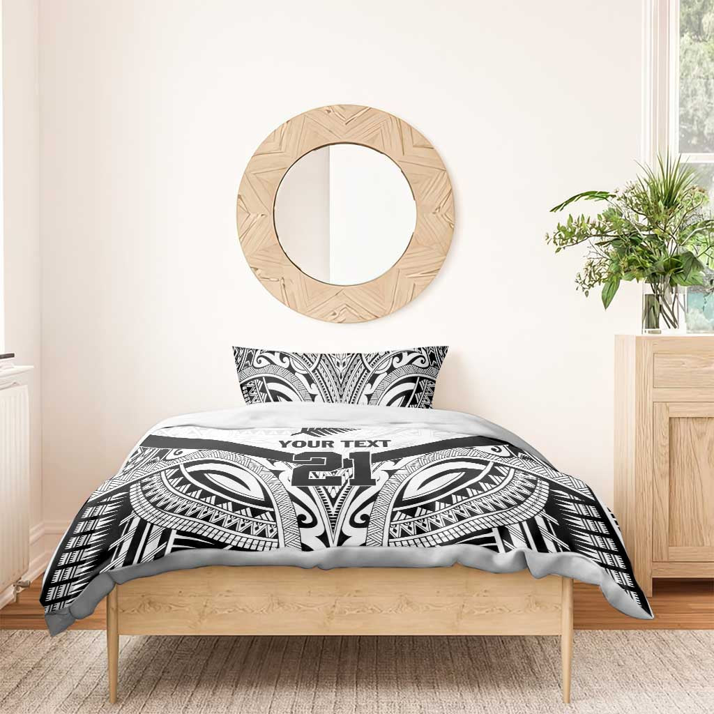 New Zealand Football Custom Bedding Set All White Fern Go Champions