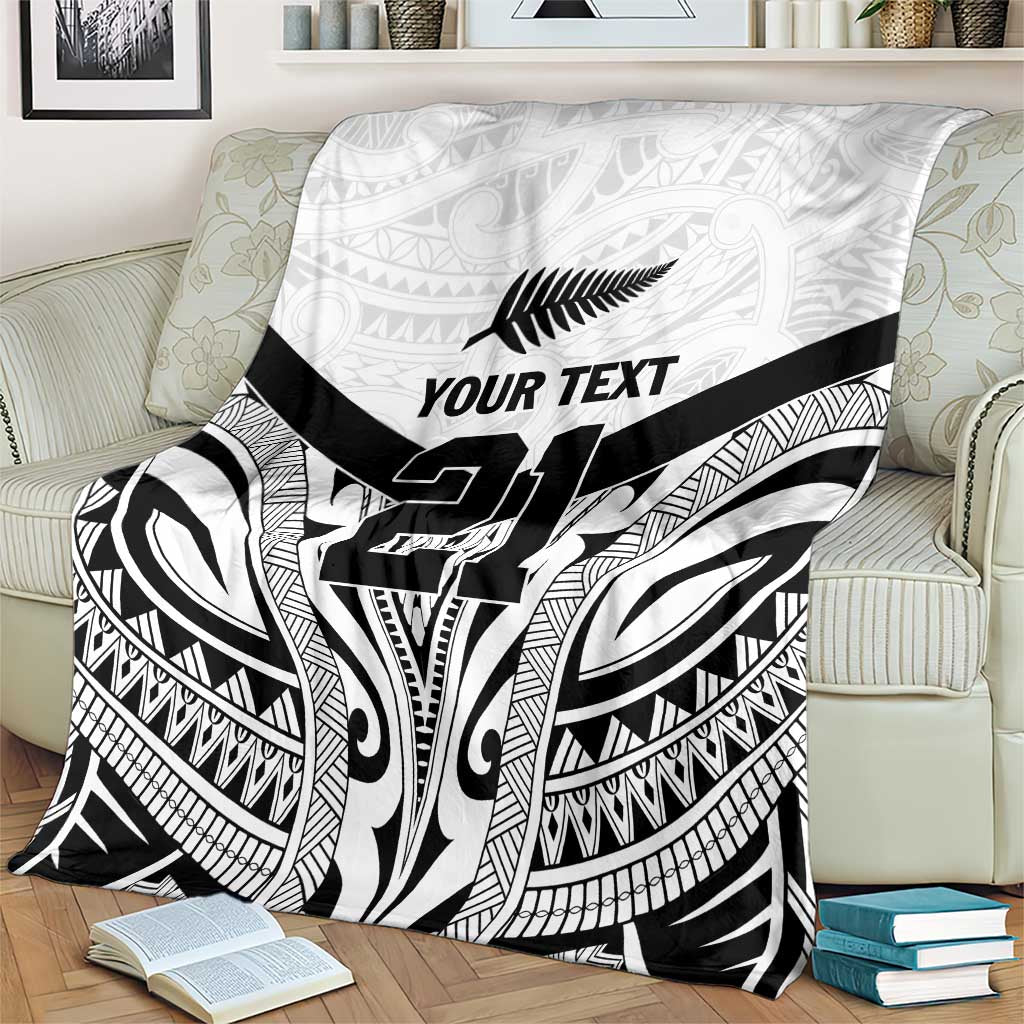 New Zealand Football Custom Blanket All White Fern Go Champions LT9 - Polynesian Pride