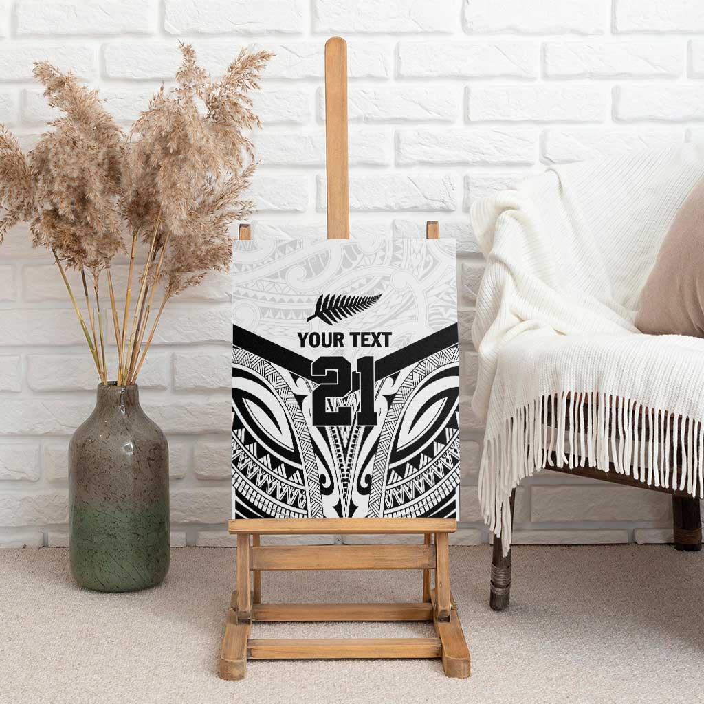 New Zealand Football Custom Canvas Wall Art All White Fern Go Champions LT9 - Polynesian Pride