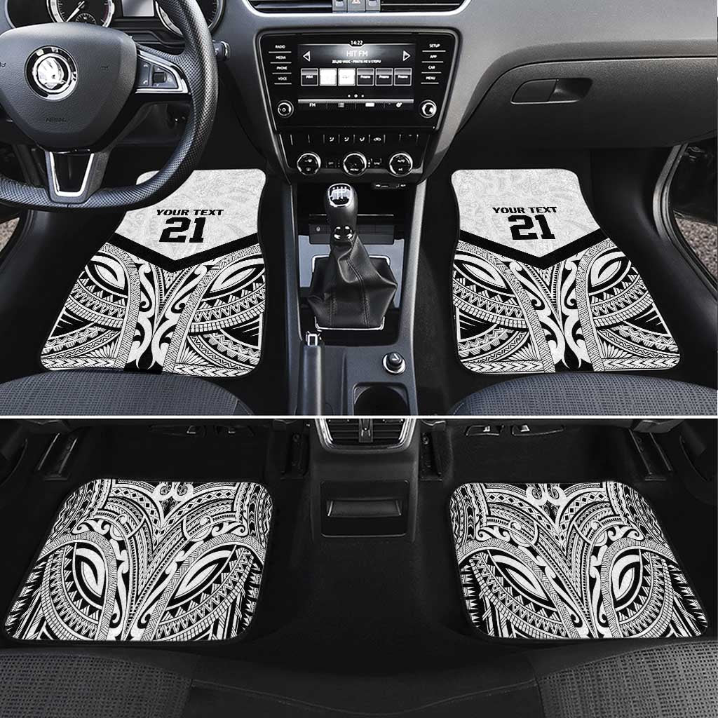 New Zealand Football Custom Car Mats All White Fern Go Champions