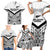 New Zealand Football Custom Family Matching Short Sleeve Bodycon Dress and Hawaiian Shirt All White Fern Go Champions