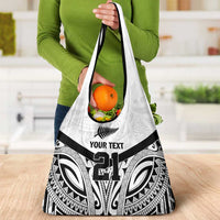 New Zealand Football Custom Grocery Bag All White Fern Go Champions