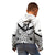 New Zealand Football Custom Kid Hoodie All White Fern Go Champions