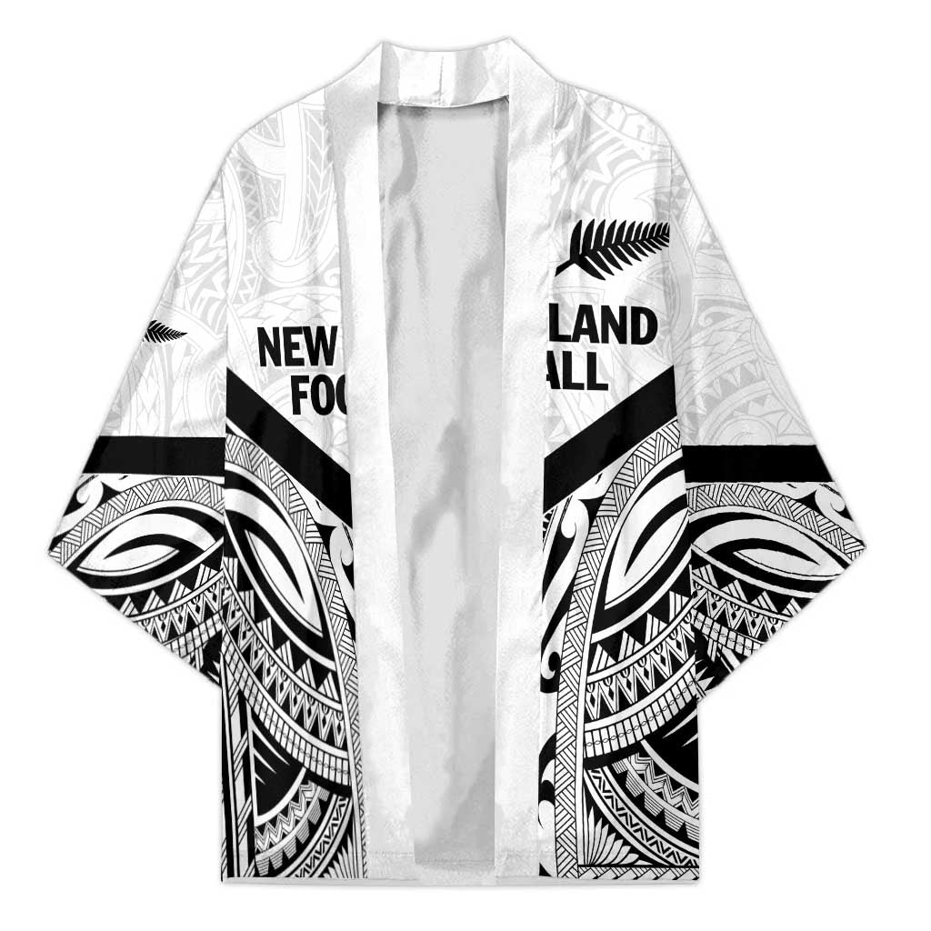 New Zealand Football Custom Kimono All White Fern Go Champions - Polynesian Pride