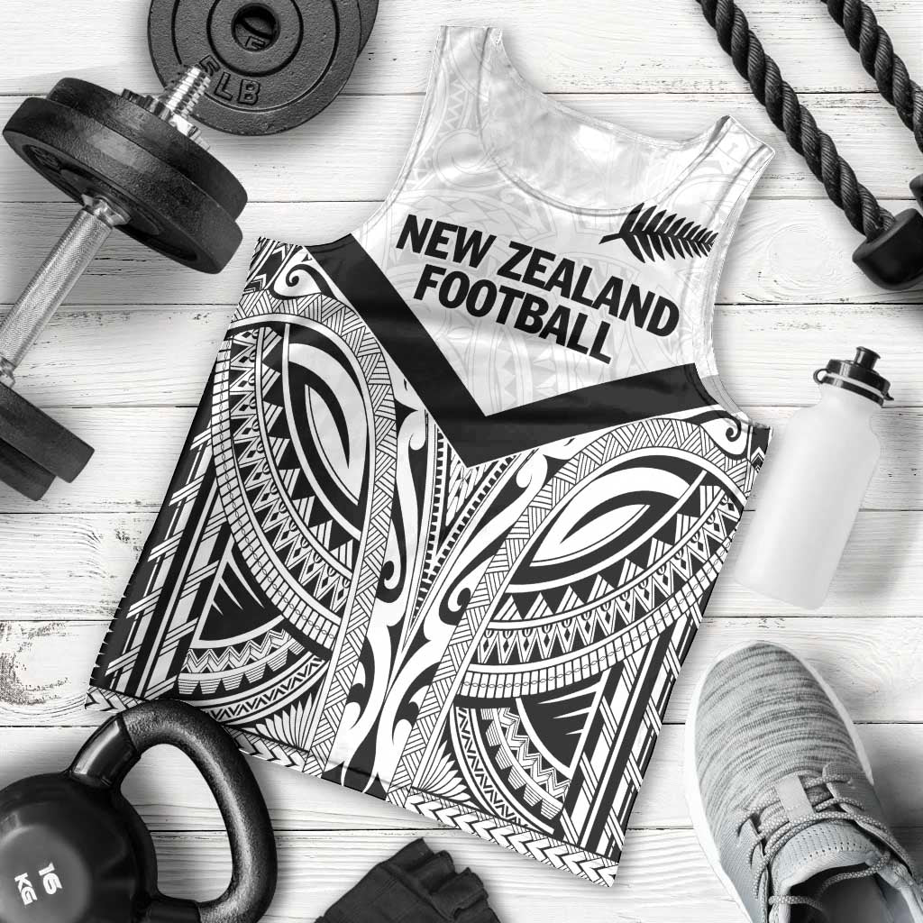 New Zealand Football Custom Men Tank Top All White Fern Go Champions