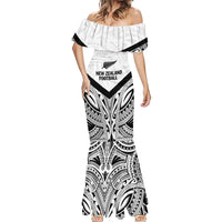 New Zealand Football Custom Mermaid Dress All White Fern Go Champions