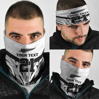 New Zealand Football Custom Neck Gaiter All White Fern Go Champions - Polynesian Pride