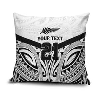 New Zealand Football Custom Pillow Cover All White Fern Go Champions - Polynesian Pride