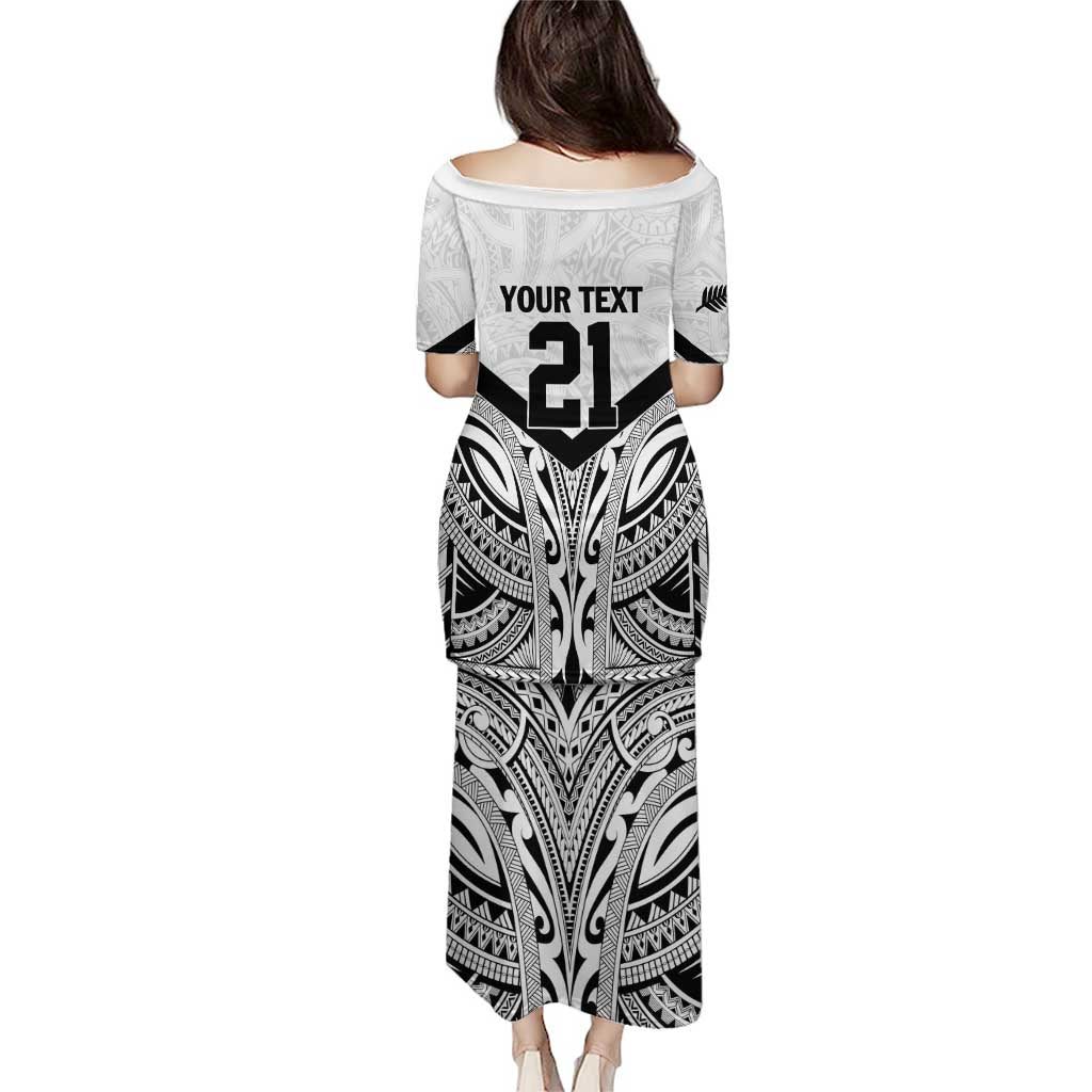 New Zealand Football Custom Puletasi All White Fern Go Champions