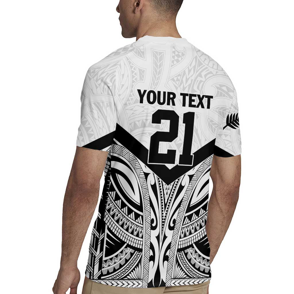 New Zealand Football Custom Rugby Jersey All White Fern Go Champions