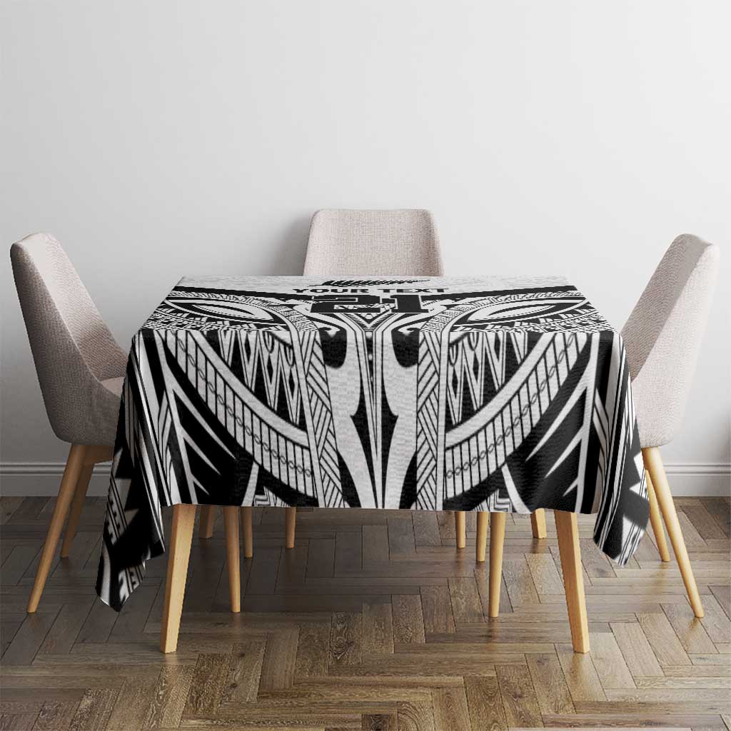 New Zealand Football Custom Tablecloth All White Fern Go Champions